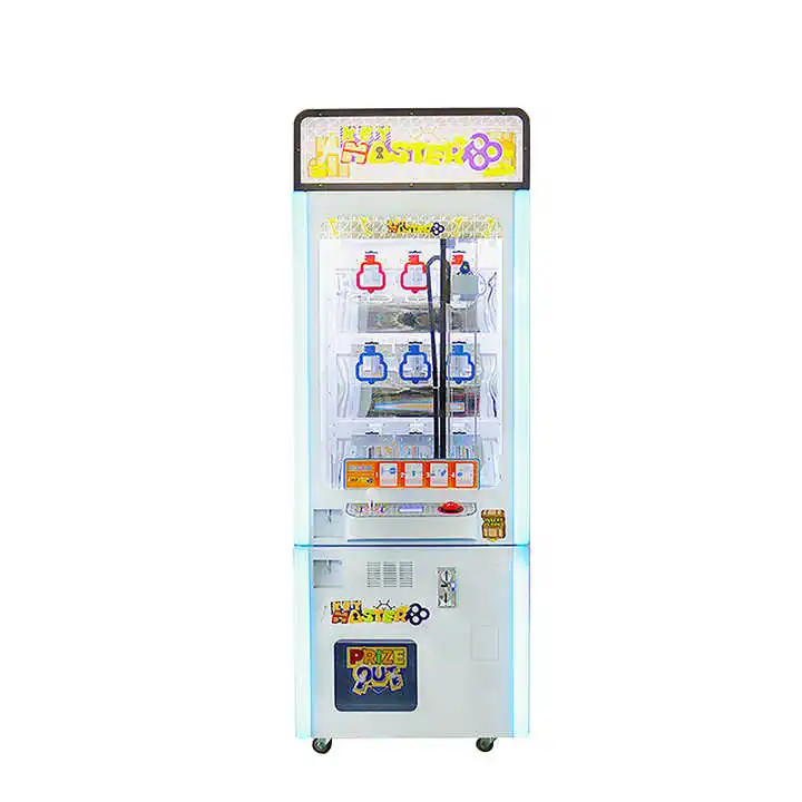 Popular Coin Operated Golden Key Game Claw Machine 9 /15holes Black Mini Keymaster Key Master Machine