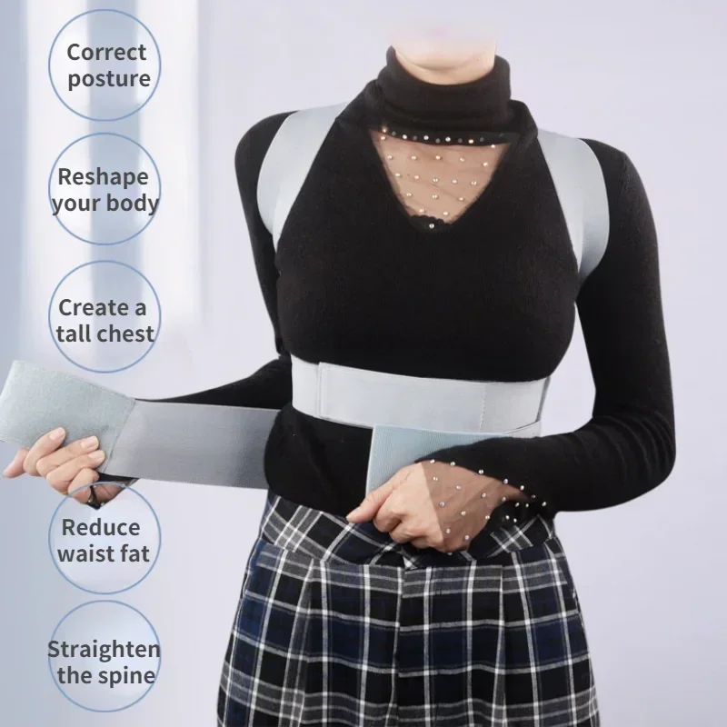 Posture Corrector Adjustable Back Support MenWomen Back Clavicle Spine Shoulder Correction Brace Belt Strap Comfortable