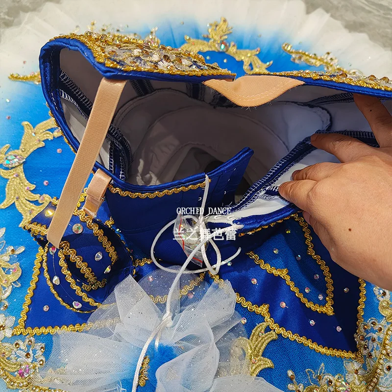 BT250649 taille personnalisée professionnelle couleur personnalisée enfants filles femmes adultes bleu Ballet Tutu Costumes