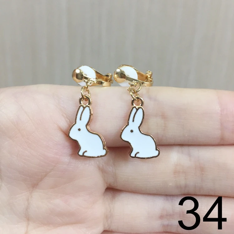 Clip On Earrings Kids Cute Ice cream Fashion Food Ear No Piercing Ear Rings For Children Gift Jewelry Korean Ear Clip For Girls