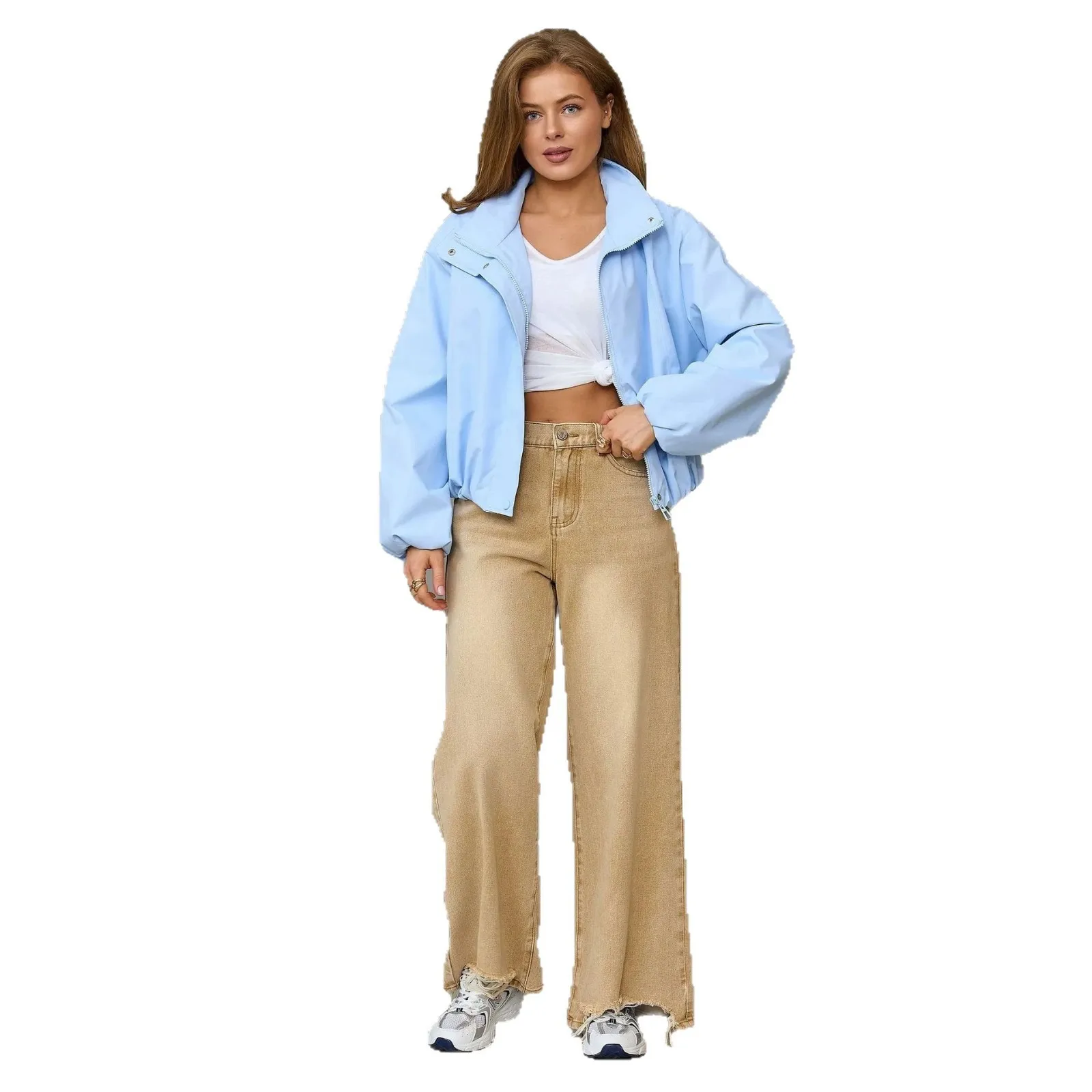 Pockets Long Sleeve Coat Regular Length with Elegant Style Notched Lapel Single Breasted Short Jacket Summer Women Jacket