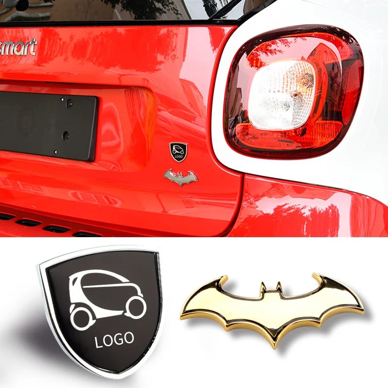

3D Metal Chrome Car Decorative Stickers Auto Body Trunk Fender Emblem Badge Decal For Smart 451 453 Fortwo Forfour Accessories