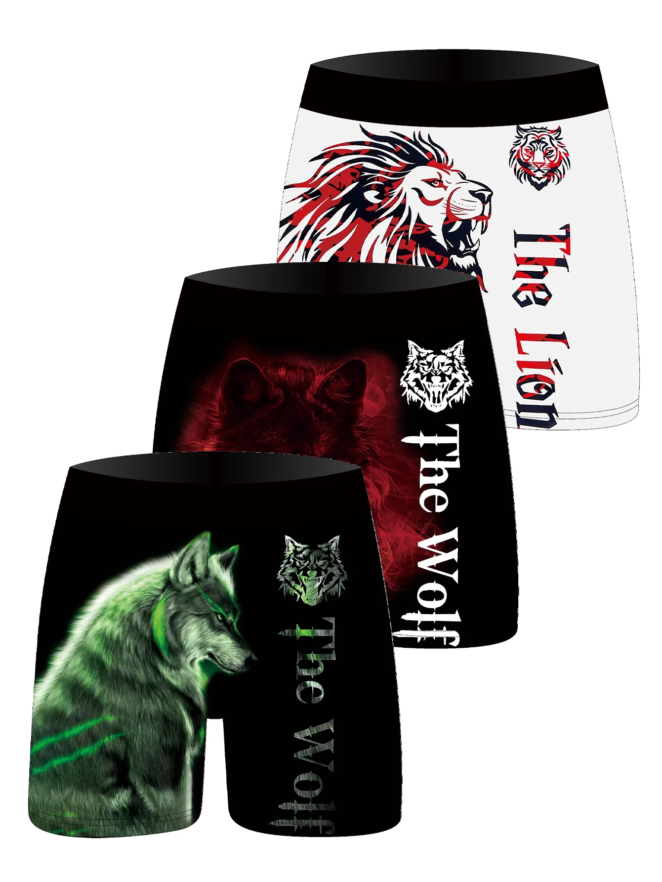 3-pack fashionable men's boxer shorts, comfortable, soft, fashionable, printed, casual and versatile men's underwear