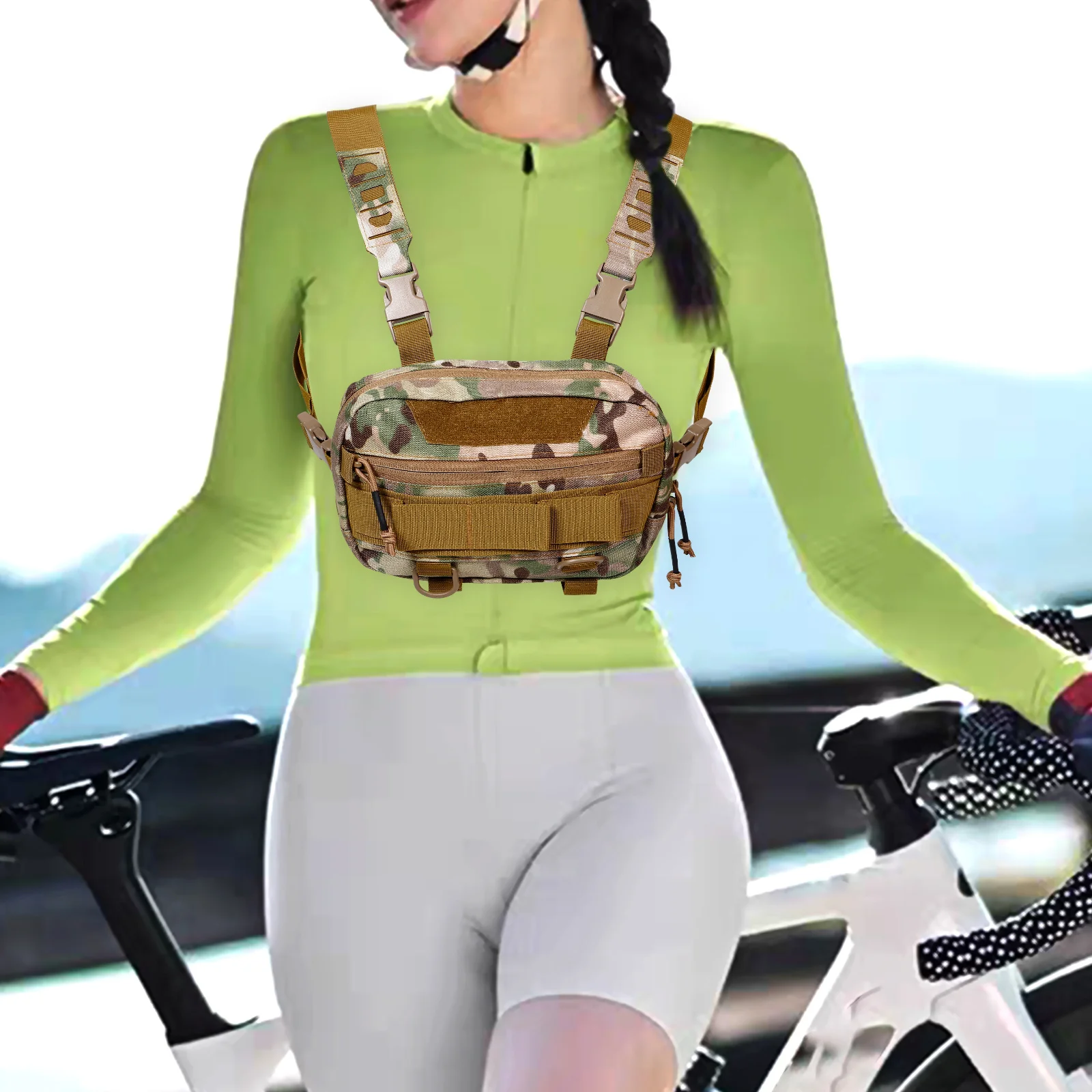 

Multi-Function Outdoor Chest Bag Lightweight Oxford Cloth Pouch Adjustable Strap For Running Hiking Snowboard Camping Travel