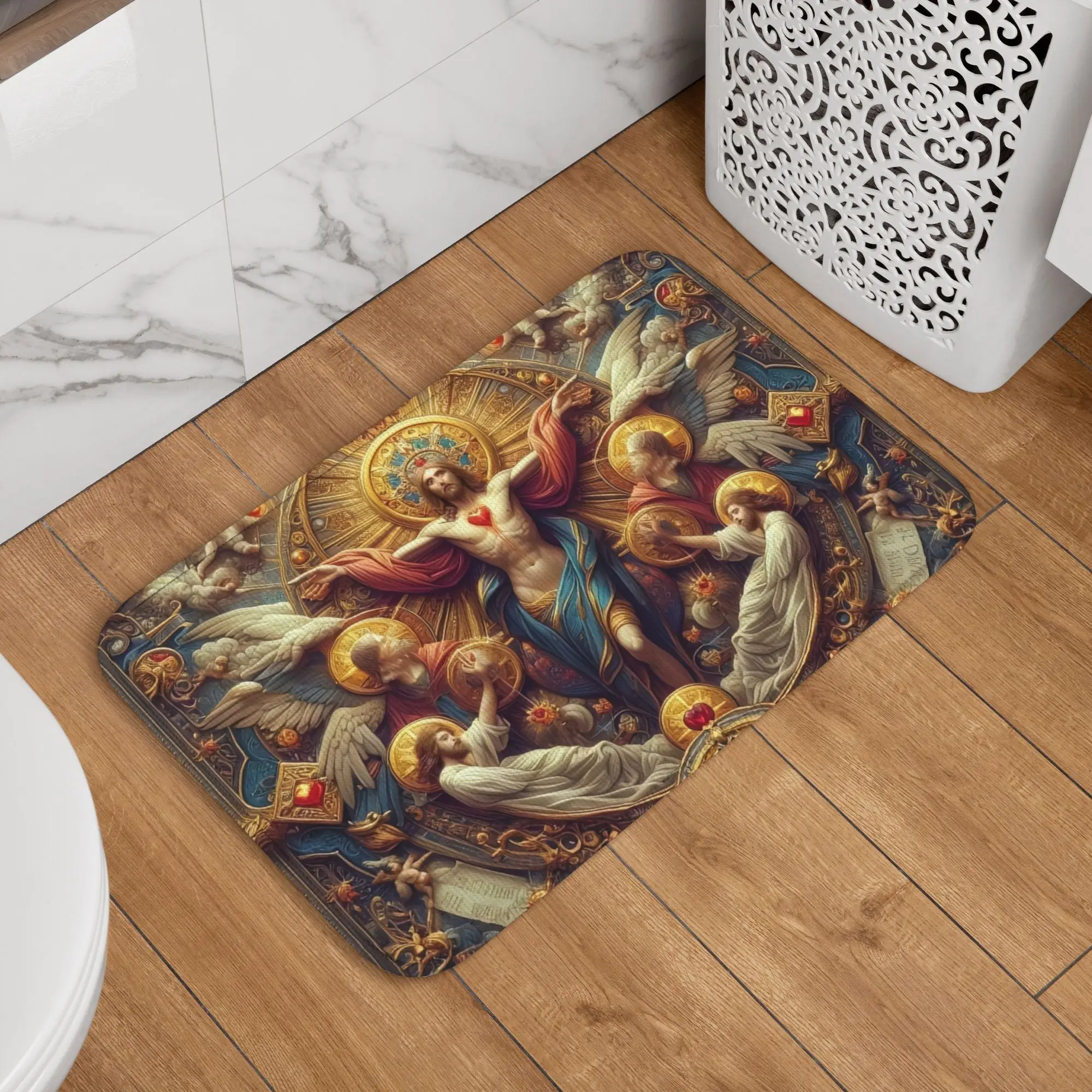 

Коврик для входной двери с изображением Иисуса Христа, католический, христианский, для дома, ванной, кухни, балкона