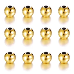 500pcs 3mm Gold Stainless Steel Beads For Jewelry Making Round Loose Spacer Ball DIY Accessories