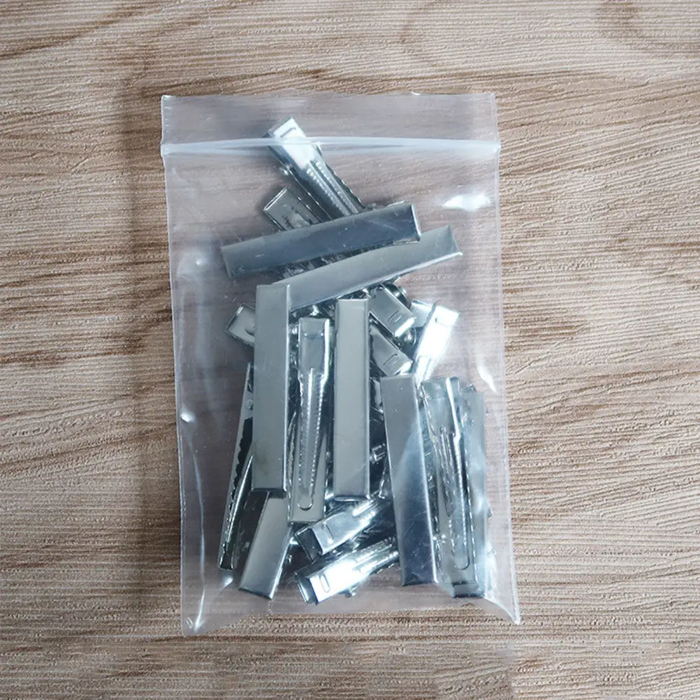 100Pcs 4.6cm Heavy Duty Metal Duckbill Clips Thin Strong Spring Hair Clips for Precision Sectioning Cutting Blow Drying DIY