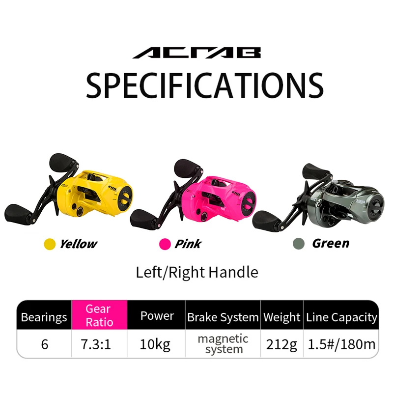 Imagem -06 - Cemreo-carretel de Pesca Isca de Pesca Fresca e Água Salgada Alta Velocidade 7.3:1 Super Drag Power 10kg