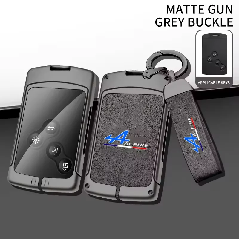 Funda de aleación de zinc para llave de coche Alpine A290 GTS A110 A390 Espace Austral Lodgy Koleos Captur, accesorios para llavero de coche