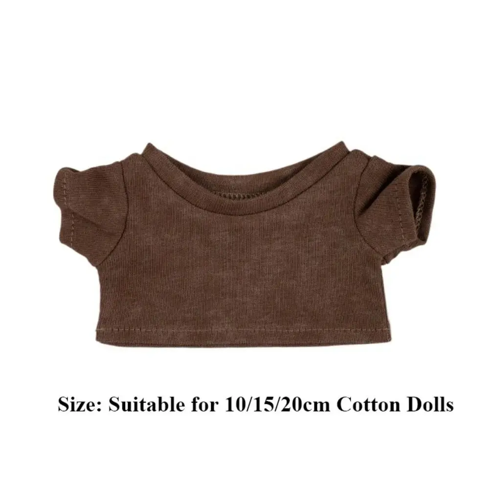 Hochwertige Accessoires Baumwollkleidung Modestil Elastische Hoodies T-Shirt Minikleidung für 10/15/20 cm Baumwollpuppen