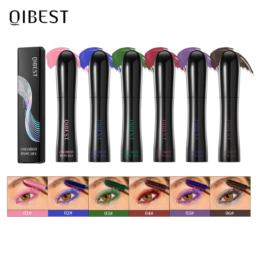 

QIBEST Silk Mascara With Big Eyes,Strong And Lasting Black Mascara Extension,Waterproof and Non-caking,Prolonged Mascara Makeup