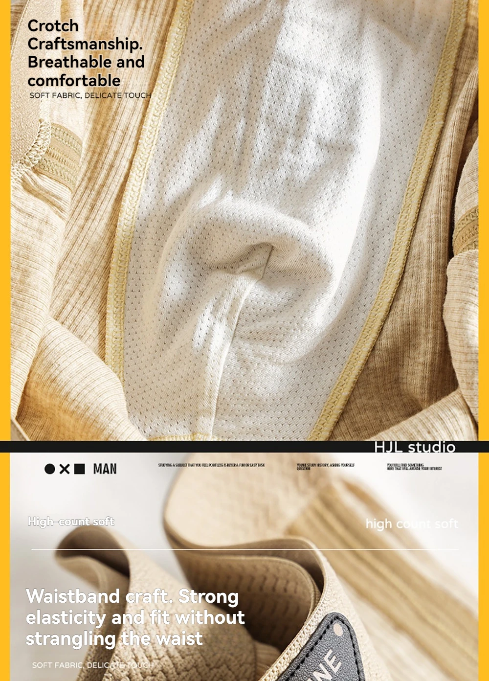 3 Teile/paket 100% Baumwolle Solide Gestreiften männer Höschen Für 40-100 kg Atmungsaktive Mesh Gabelung Unterhose Hohe elastische Bund Boxer – Detail 7