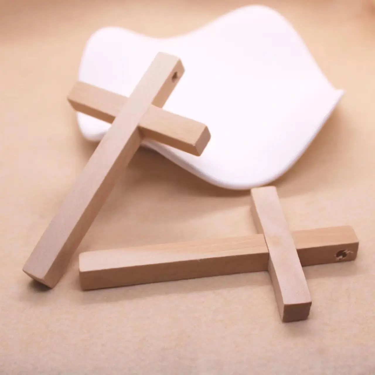 50pcs/lot Diy Accessories 10 * 6cm Handmade Wooden Christ Cross Pendant Hand-held Cross Jewelry Findings Charms