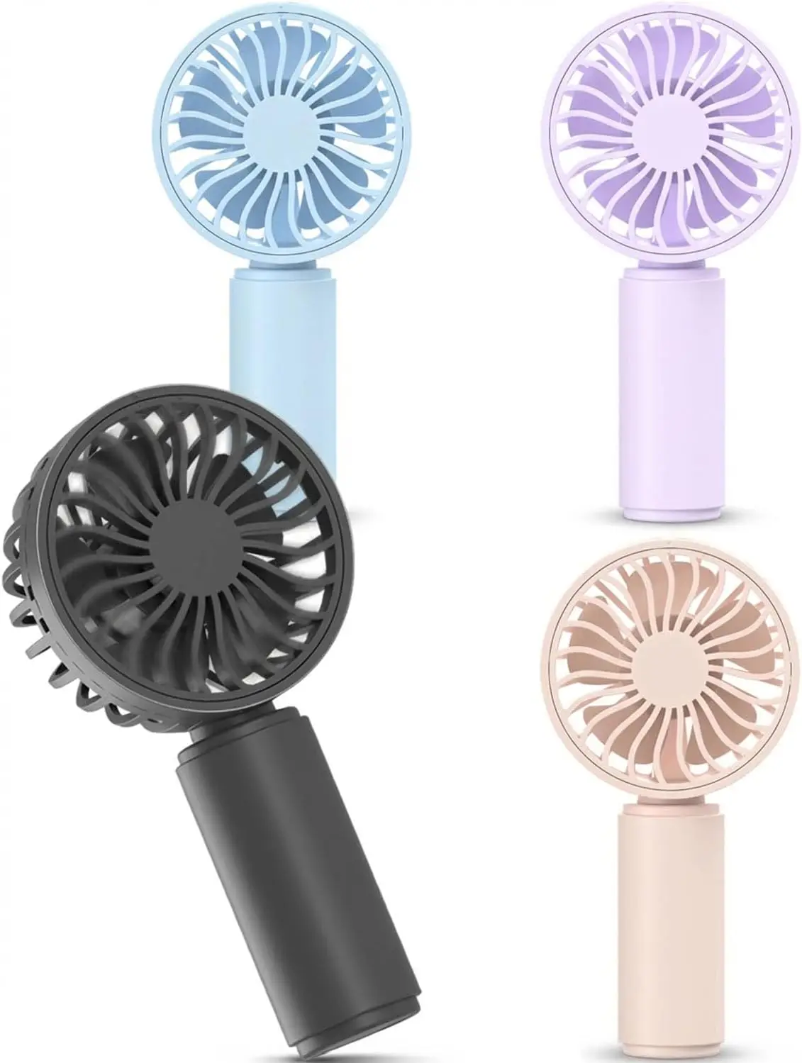 

Mini Handheld Fan 4-Pack USB Rechargeable Small Personal Fan with 3 Speeds for Makeup Office Outdoor Travel Camping