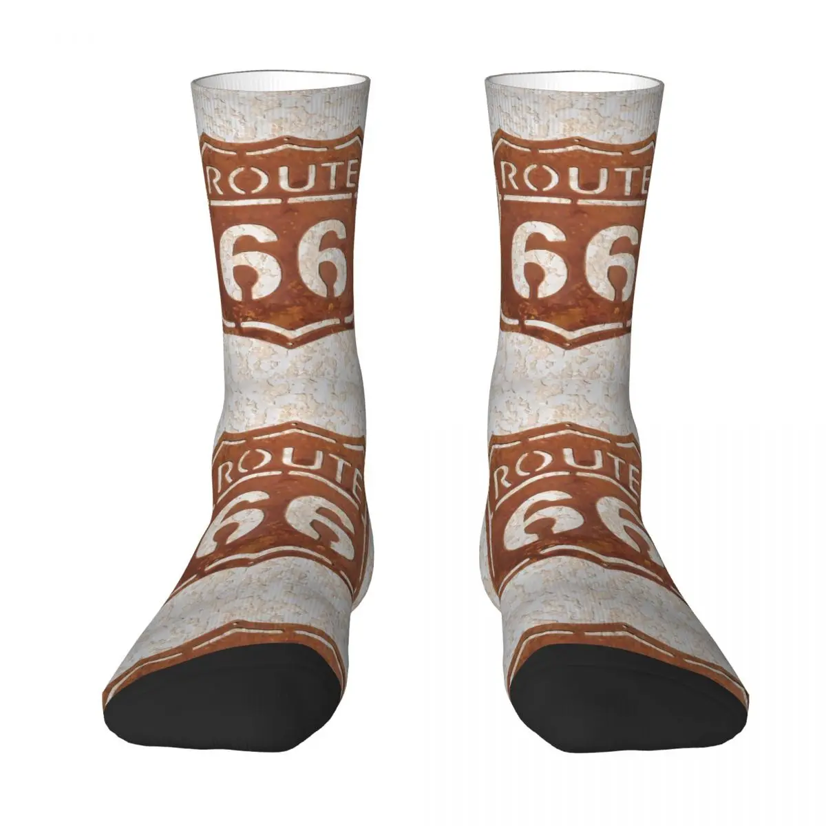 U S Route 66 Meias de arte vintage para homens e mulheres, meias de ciclismo, primavera, verão, outono, inverno, presente