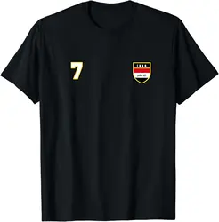 Iraq Number 7 Soccer Flag Football # seven Iraqi T-Shirt