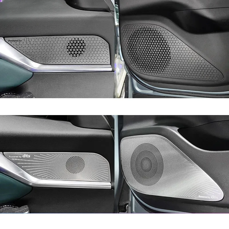 For Trumpchi GAC EMKOO 2023 2024 Car Door Audio Ring Speaker Cover Stainless Steel Horn Frame Decoration Patch Auto Accessories