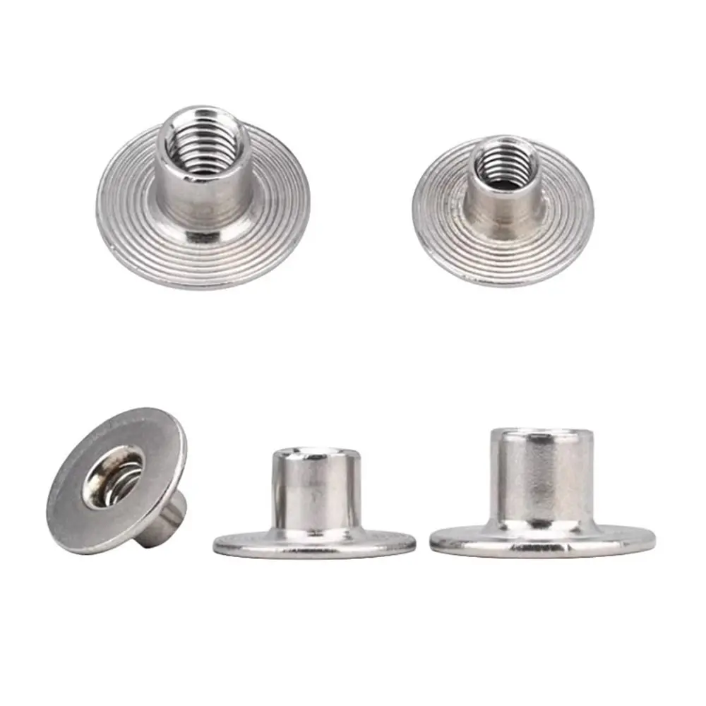 30Pcs M6 M8 Tee Nut Round Base Through Hole T-Shaped Weld Nut Carbon Steel 6-20mm Height Mounting Hardware Fastener
