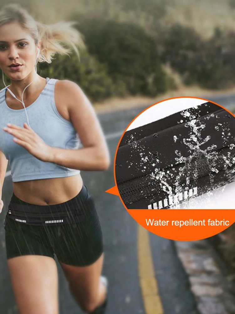 Anti-Theft Pack Belt Bags Waterproof Lightweight Running Belt Waist Pack Portable Breathable Reflective Design for Outdoor Sport