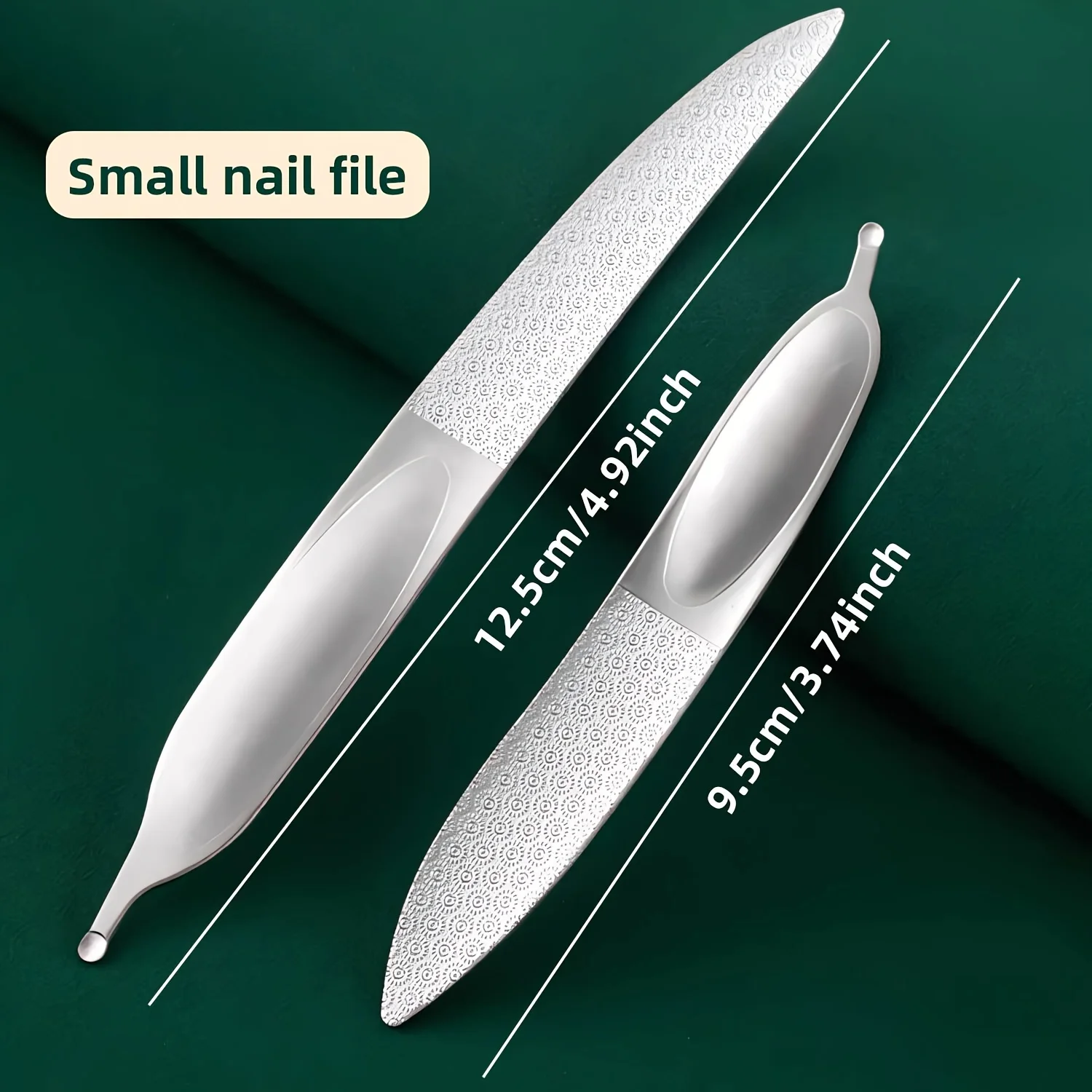 قطعة واحدة من مبرد أظافر احترافي، من الفولاذ المقاوم للصدأ على الوجهين، متين وقابل لإعادة الاستخدام، مبرد أظافر للرجال والنساء