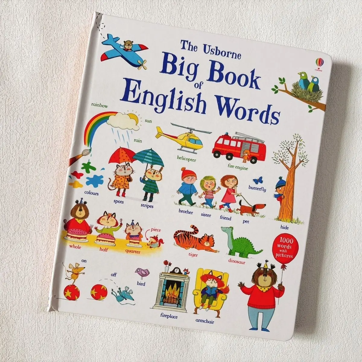 

Usborne Большая книга английских слов Картонная книга для изучения детского языка большого размера Word