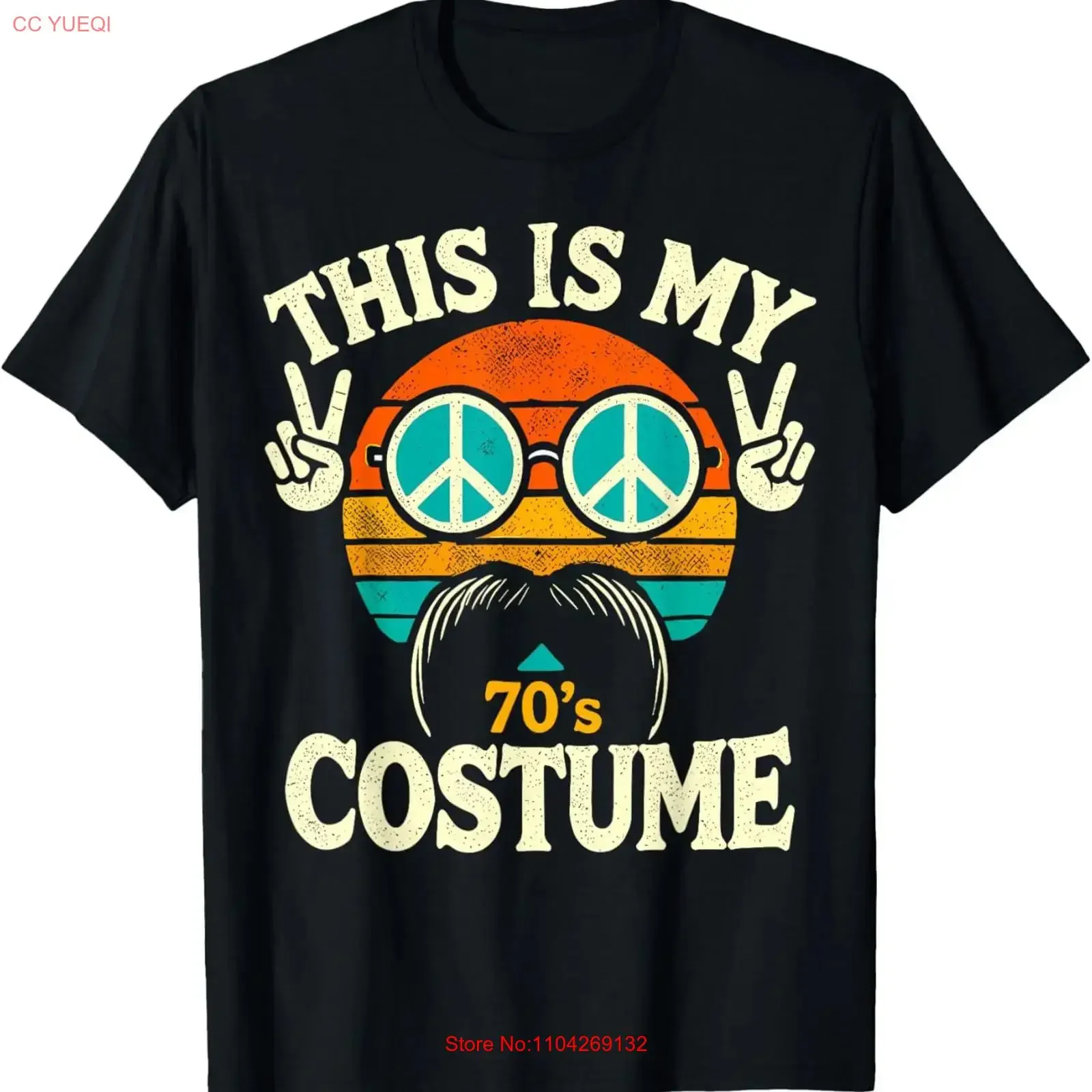 This Is My 70s Costume 70 Styles 70's Disco 1970s T Shirt vintage Washed Top For Everyday Wear graphic Versatile streetwear