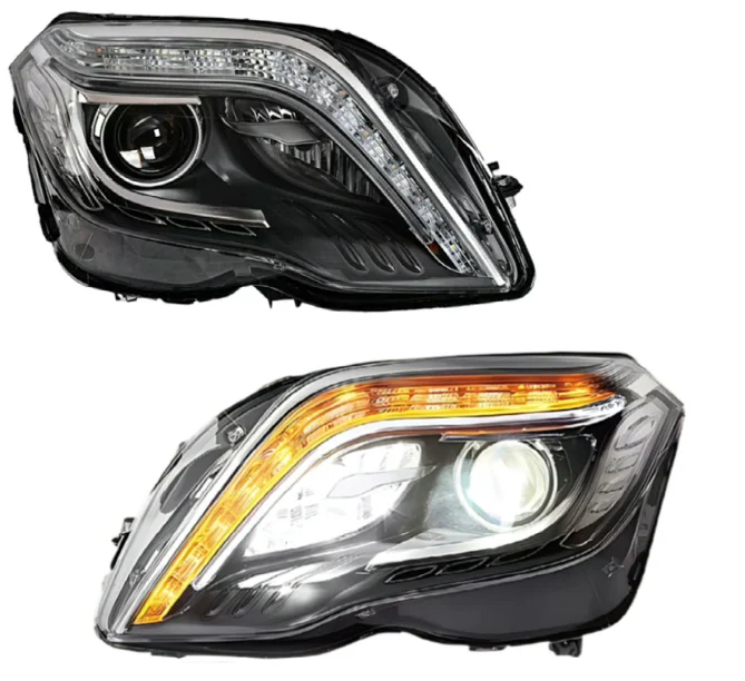 عدسة مزدوجة مساعدة عالية شعاع النهار بدوره إشارة W204 لمرسيدس بنز GLK280 GLK300 GLK260 GLK200 مجموعة مصابيح أمامية #3