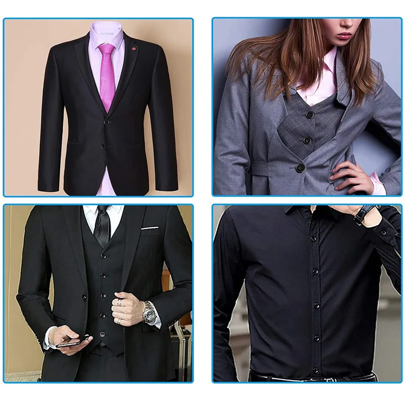 160 個樹脂縫製ボタンフラットシームボタン黒、白のスーツボタンラウンド 4 目縫製ボタンセット