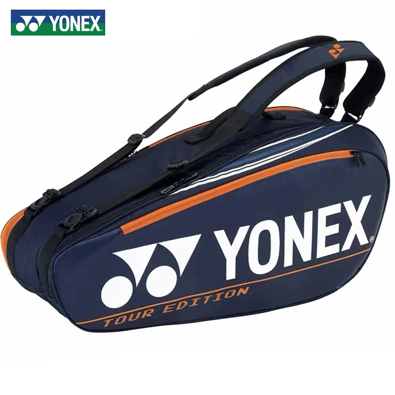 YONEX Oryginalna torba do badmintona Yy Fashion Plecak tenisowy PU Torba na rakietę o dużej pojemności Trzymaj 12 rakiet na sprzęt treningowy do meczu