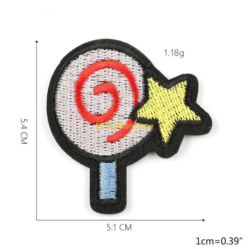 

Y5GC 20PCS Cartoon Sweets Willipop Moze Cream Sticker Clate Patches Железное на вышитых декоративных швейных аппликациях для