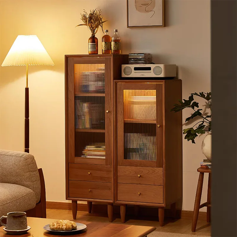 

Solid wood side wine , modern simple TV cabinet, side cabinet, Nordic living room vertical , household