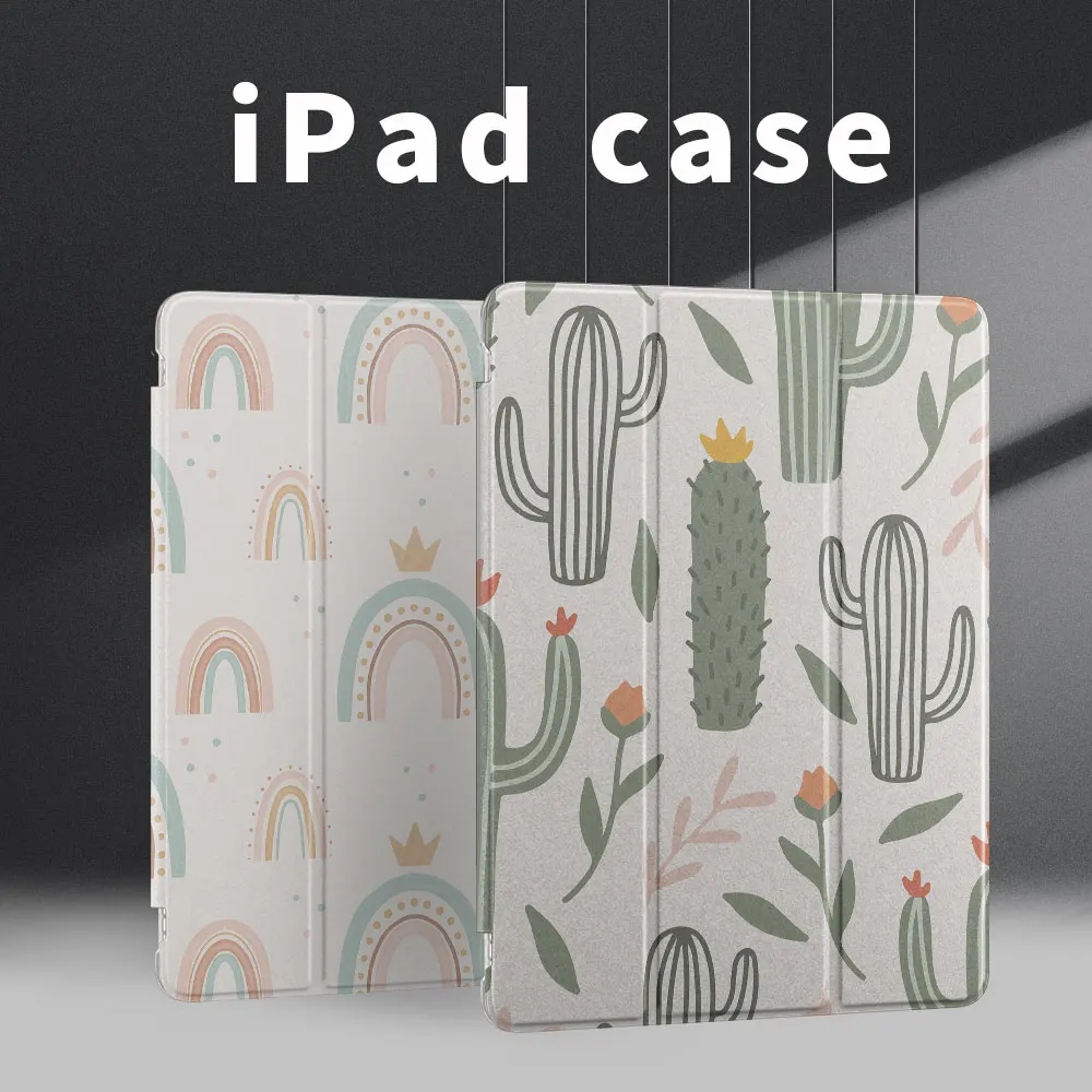 Simple pattern iPad case Air 3rd Generation 10.5in Pen slot 2021 2022 Pro11 Sleep Wake mini 2nd generation silicone soft case