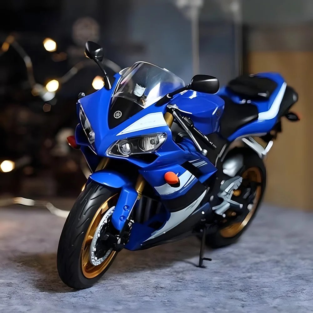 WELLY 1/10 YAMAHA YZF-R1 Motorcycle Model Toy Alloy Diecast Simulate Scale Motorcycle Model  Collection Boy Birthday Toy Gifts