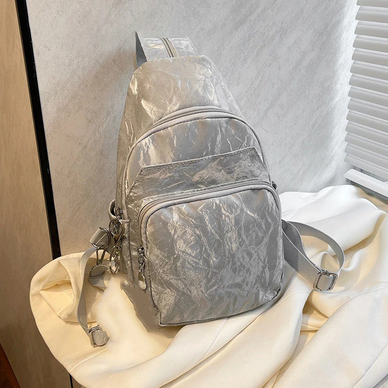1 قطع موضة جديدة حقيبة ظهر نسائية عادية أسلوب بسيط متعدد الوظائف المرأة حقيبة صدر للرجال حقيبة تسلق الجبال هدايا عيد الميلاد