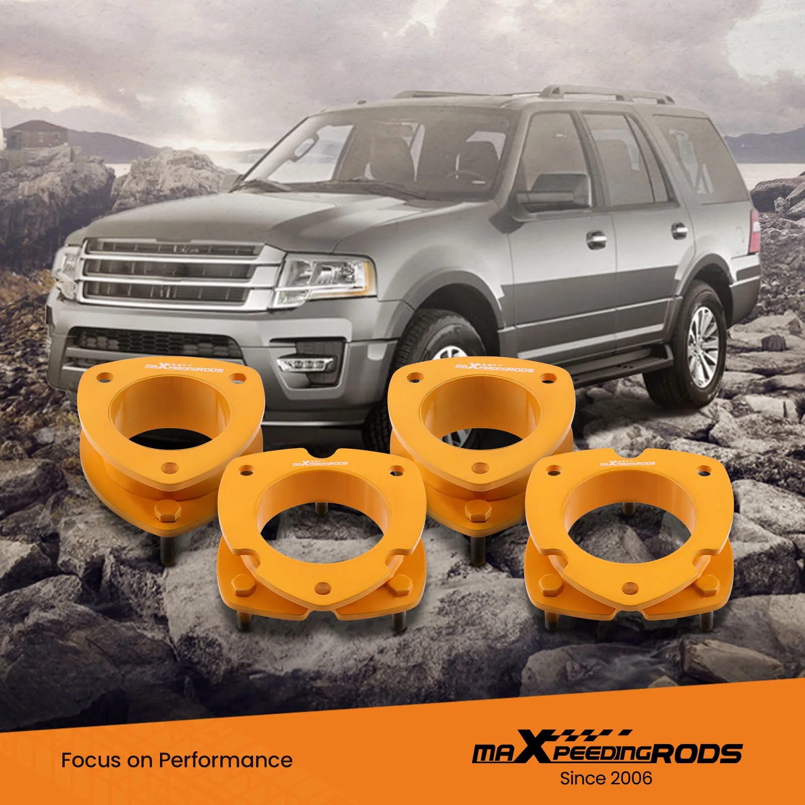 Front 3.5\'\' Rear 2.5\'\' Full Lift Kit for Ford Expedition 2003-18 Carbon Steel