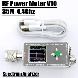 35Mhz~4.4GHz N-type V10 RF Power Meter Spectrum Analyzer Display USB Communication Attenuator Calibration EMCPower Detector