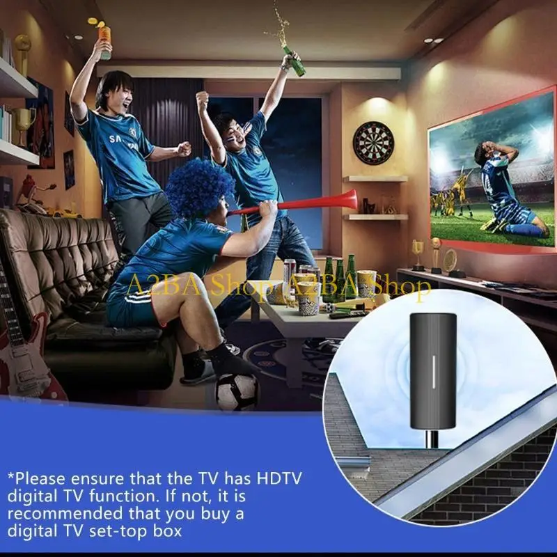 A2BA 360 Reception Antennas Flexible Placement Cable For Home Camping Enhanceds Stability