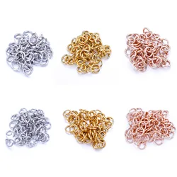200Pcs/Lot Stainless Steel Open Jump Rings 4MM/5MM Craft Charms Pendant Connectors DIY Jewelry Making Accessories Bulk Wholesale