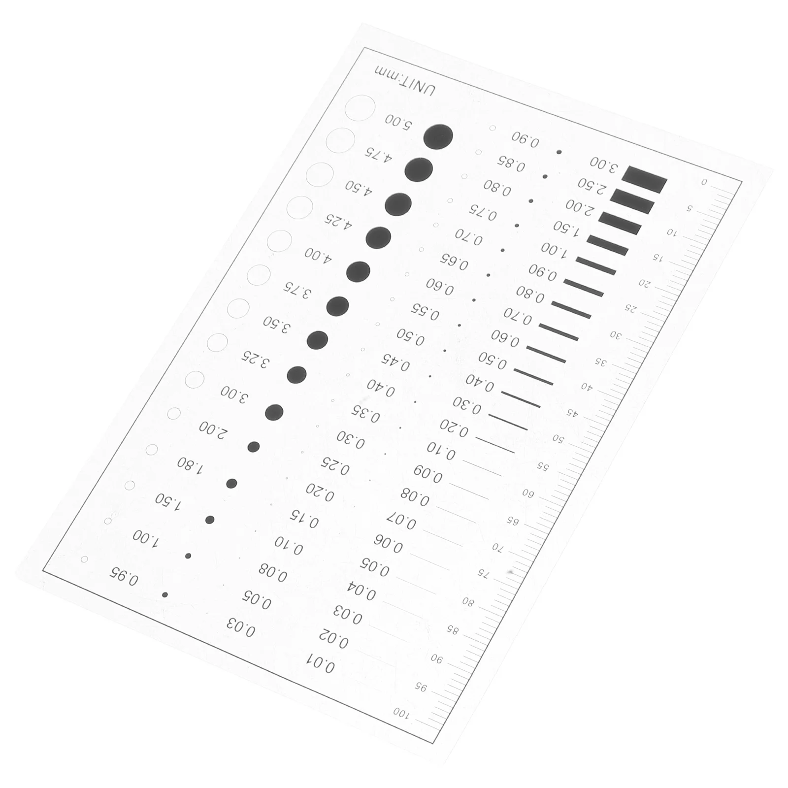 

High Precision Flaw Detection Gauge Portable Scratch Measurement Tool Line Width Defect Ruler Pocket Crack Measuring Film Chart