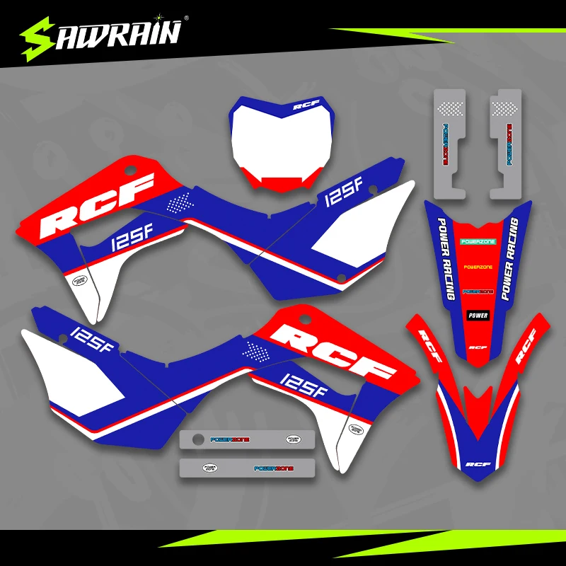 

Мотоциклетные графические фоны Sawrain, наборы наклеек для HONDA 19-21 CRF125F 01