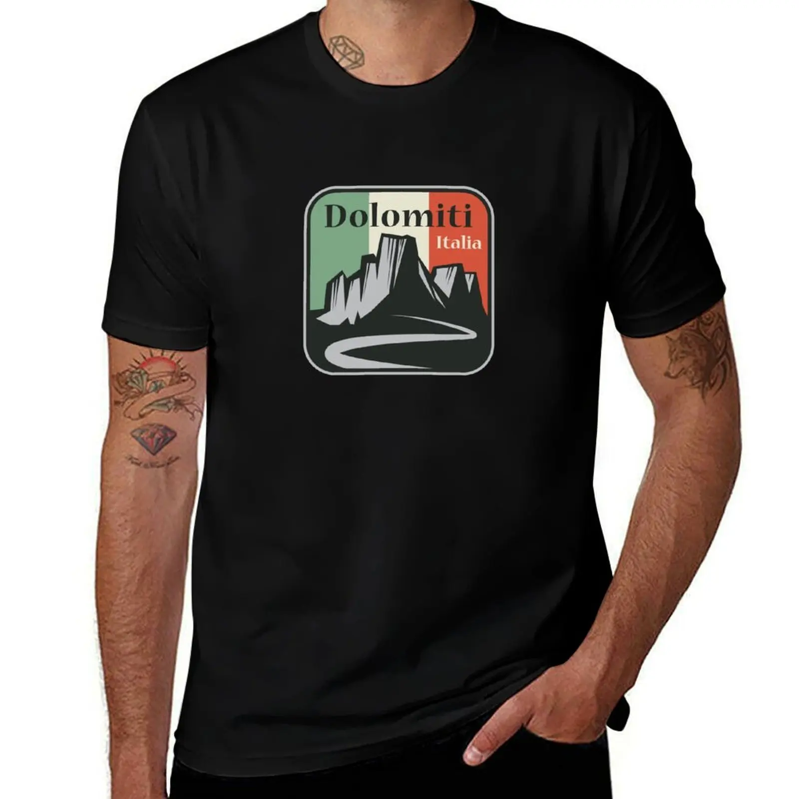 Футболка Dolomites, Dolomiti, Италия, модные рубашки, рубашки с рисунком, одежда для мужчин