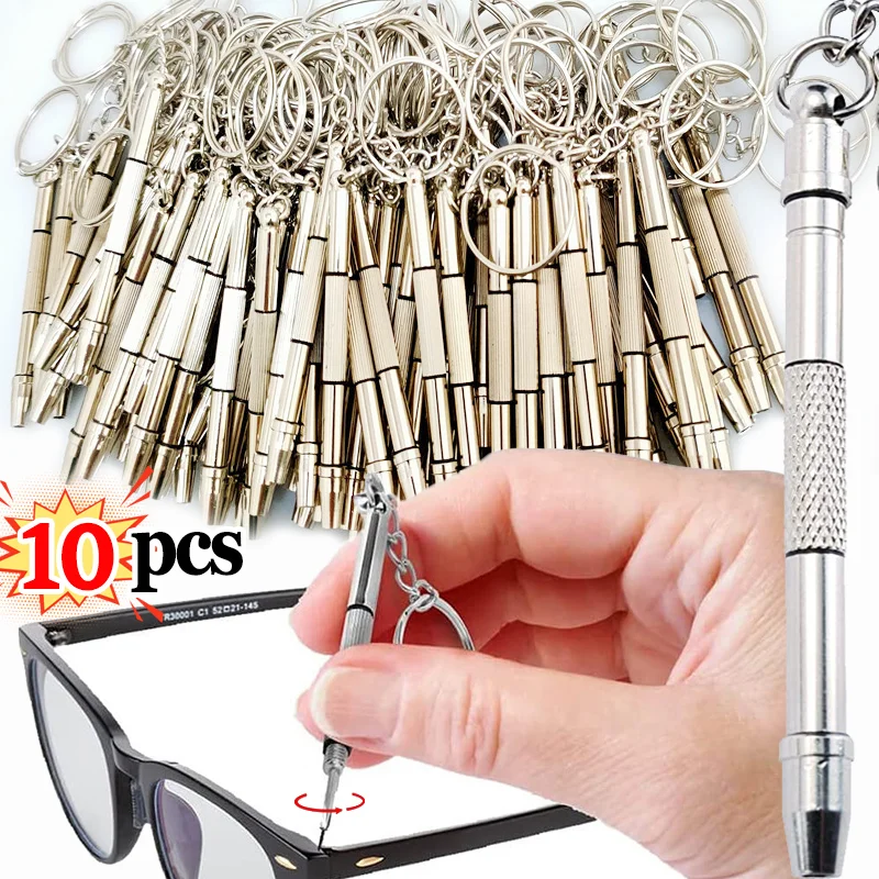 Steel Glasses Multifunctional Screwdrivers Eyewear Slotted & Cross Screwdriver Portable Watch Phone Three Purpose Repair Tools