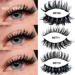 New Wet spikey lashes Makeup D Curl Russian Strip Fake Eyelashes Cosplay Natural Full Strip Lashes Supplies