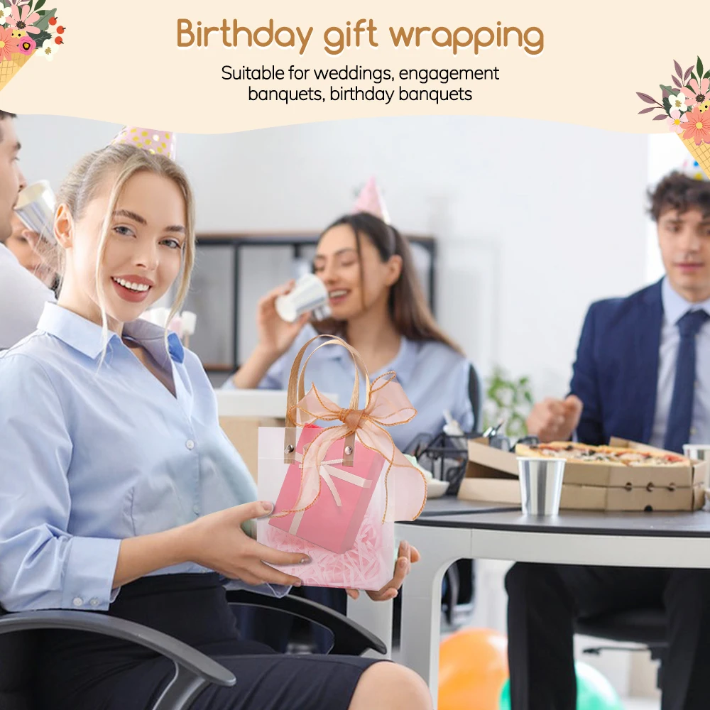 20PCS Holiday gift bag Eco-friendly Companion Gift Candy Bagholiday gift Birthday gift bag, anniversaries,Frosted Tote Bag