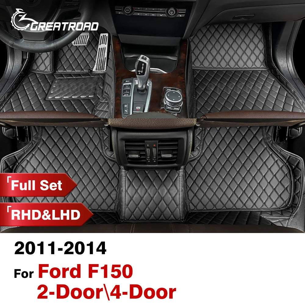 

Автомобильные коврики для Ford F150 2-дверные/4-дверные 2011 2012 2013 2014 под заказ, подставки для ног, аксессуары для интерьера