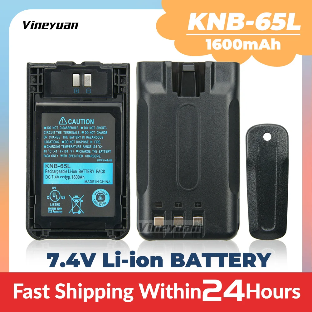 Imagem -02 - Bateria de Substituição para Kenwood Th-k20 Th-k20a Th-k20e Th-k40a Rádio K40e com Cinto Cilp 10 Peças 100 Novo 1600mah Knb65l Knb-63l