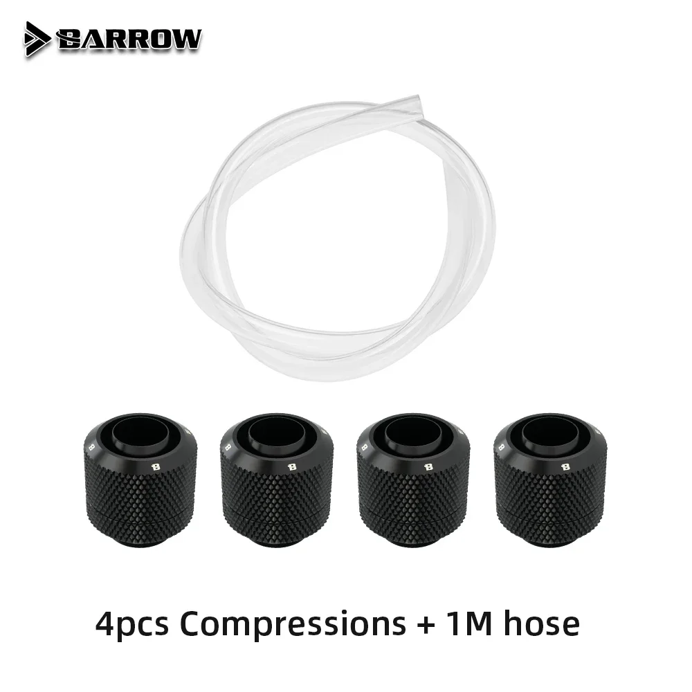 Barrow Water Cooling Fitting Kit  Hose Compressions 8pcs 10x13mm 10x16mm Soft Tube Connectors CPU Block Liquid Fluid Building