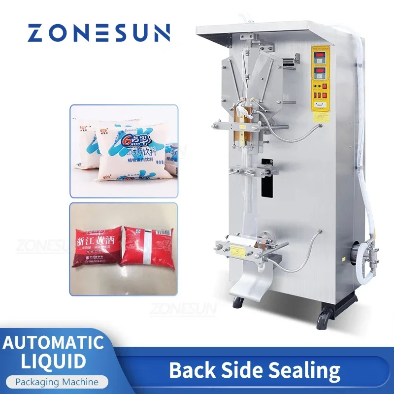 ZONESUN Automatic Liquid Pouch Packaging Machine Plastic BeanMilk SauceBag Juice Filling and Sealing Machine ZS-GJH1000