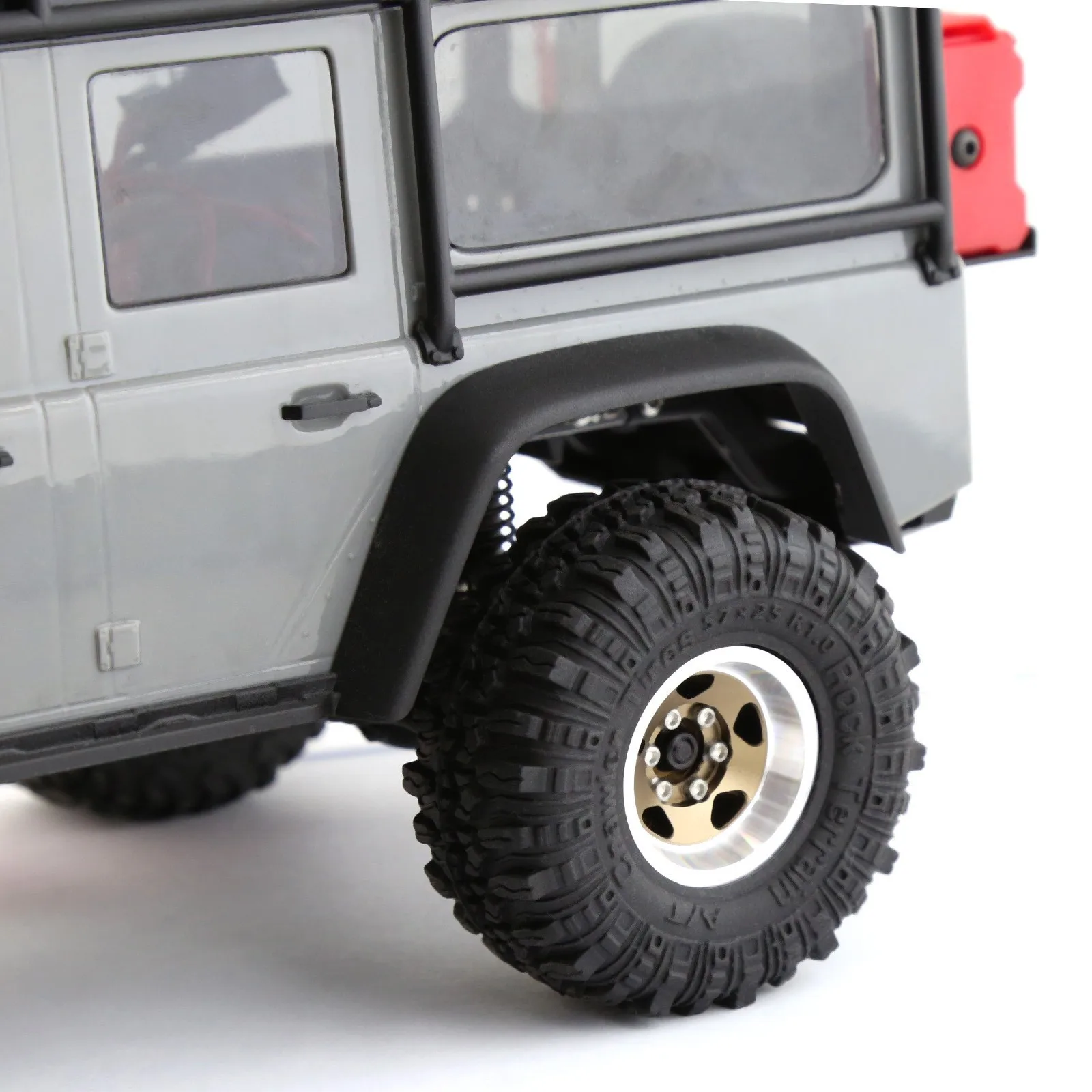 JTY Brinquedos-Pneu De Borracha Para Carro De Crawler RC, TRX4M, 1:18 Traxxas, Defendefender, Bronco Axial, SCX24, FMS, Vácuo, 1.0 ", 4Pcs