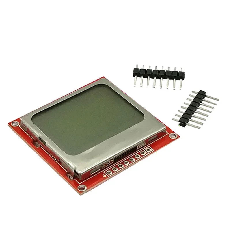 1 pc 5110 LCD Module Display  LCD Red Screen LCD Module White Light PCB Screen, for Arduino